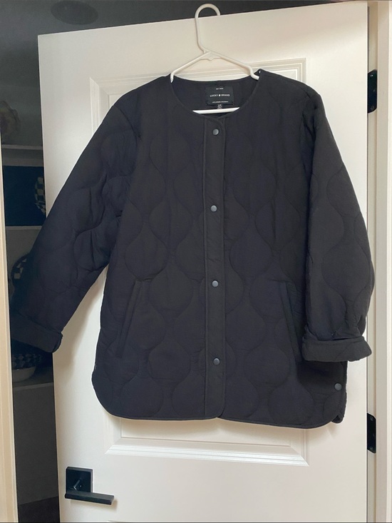 Lucky Brand Jackets & Blazers - Lucky Brand Black Quilted Snap-Front Puffer Jacket